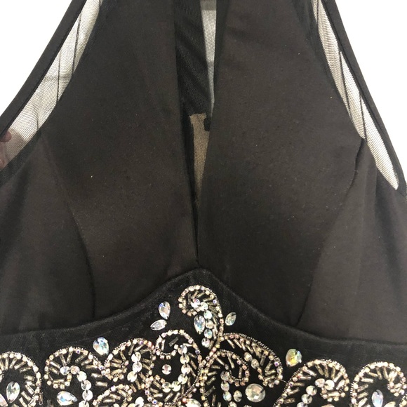 Gold black cocktail dress Size 1 - Picture 3 of 7